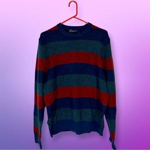 GAP Men’s Striped Lambswool Sweater - Large